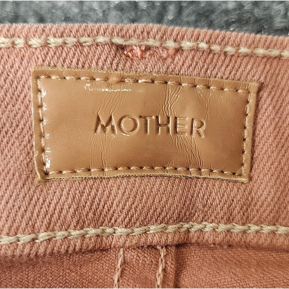 Mother The Stash Mid-Rise Dazzler Ankle Jeans Size 28 Pink Salmon Apricot - Picture 3 of 11